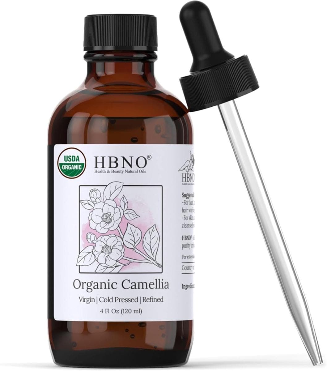 Organic Camellia oil bottle with dropper