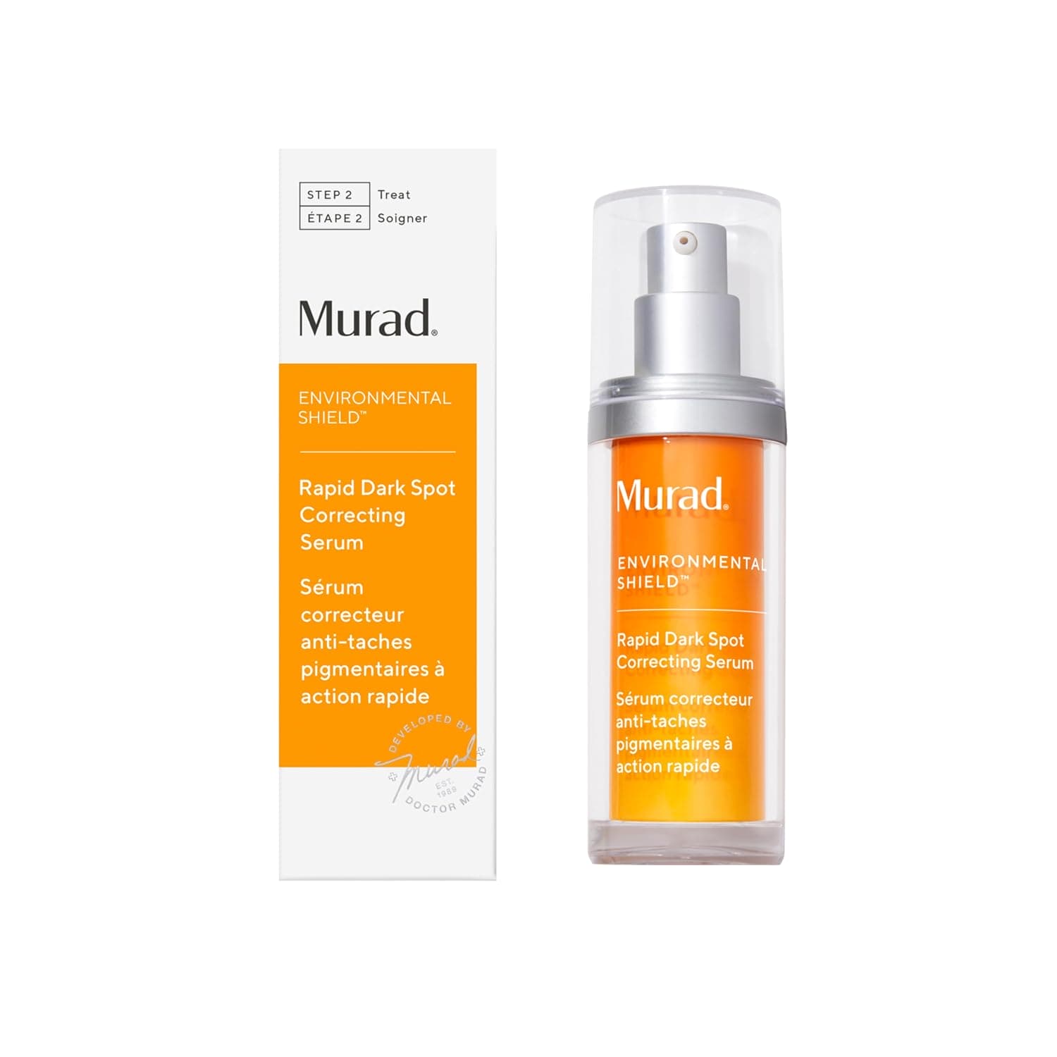 Murad dark spot correcting serum bottle and box