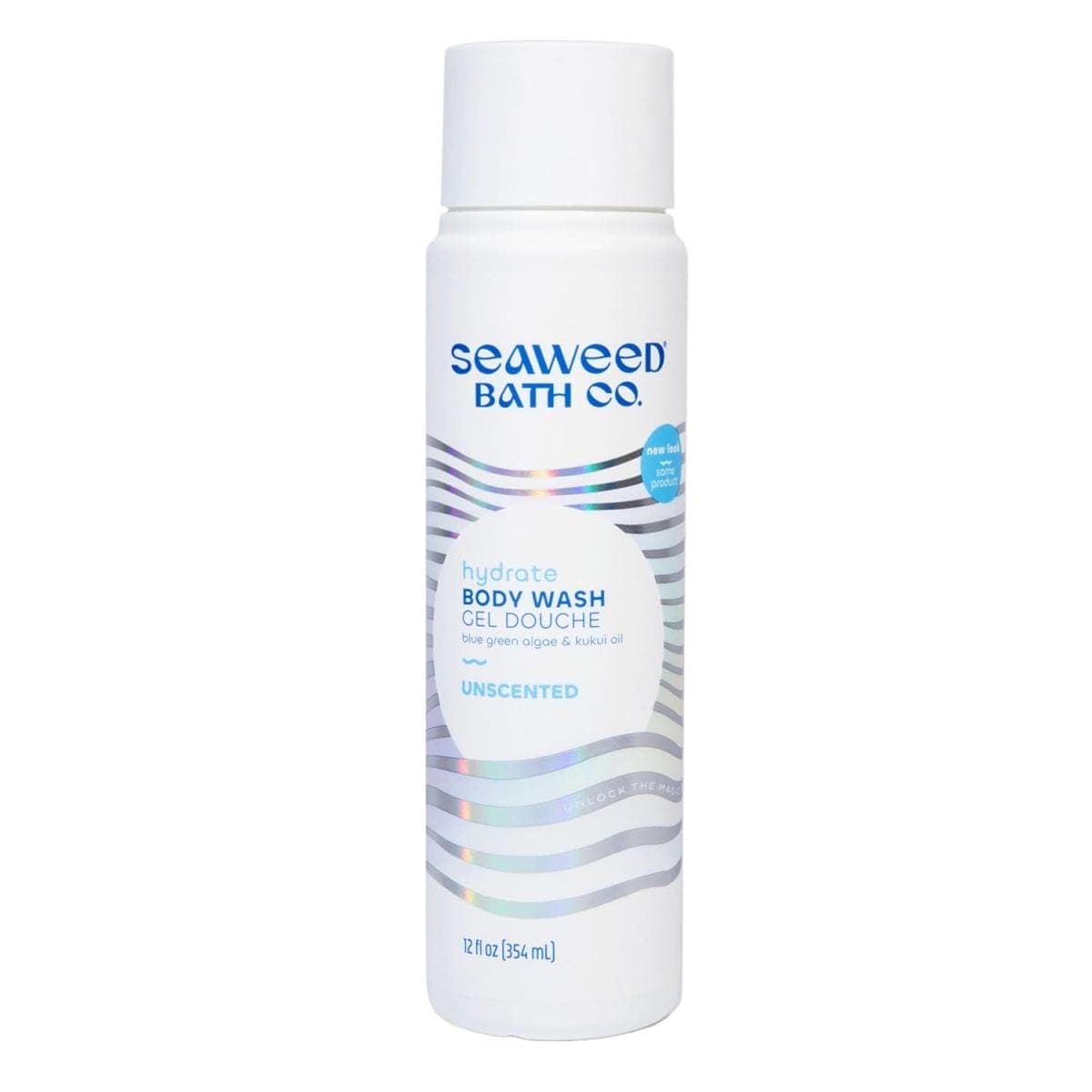 Seaweed Bath Co. unscented body wash bottle