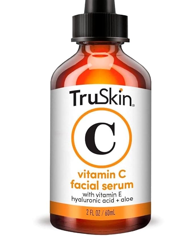 Vitamin C facial serum bottle with dropper