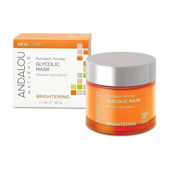 Andalou pumpkin honey glycolic mask brightening product
