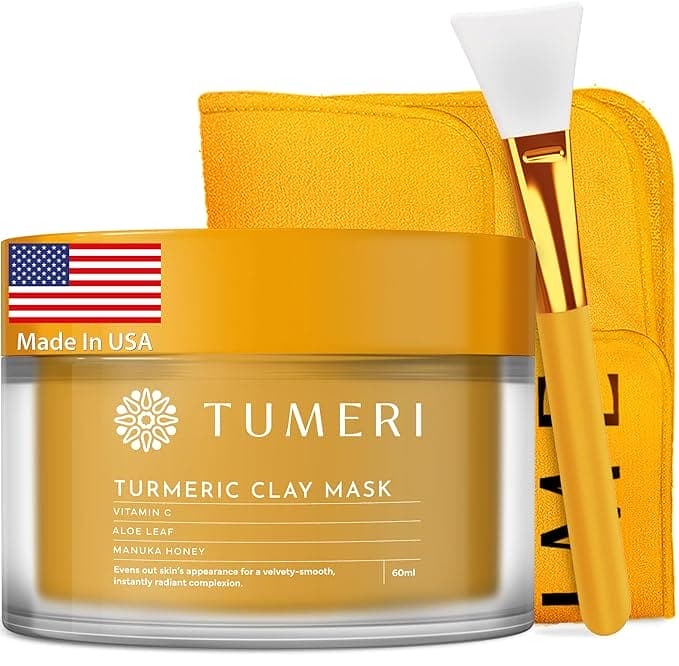 Tumeri turmeric clay mask with brush and cloth